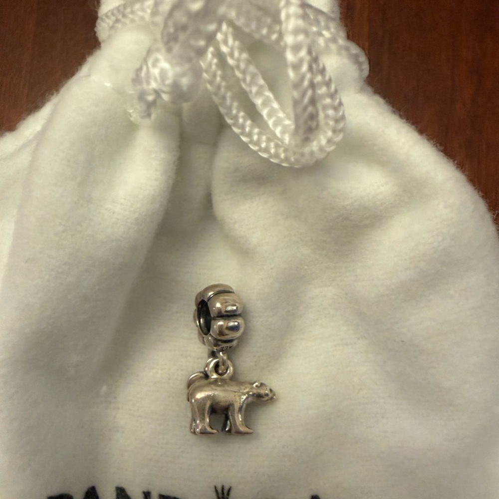 Silver Polar Bear Charm